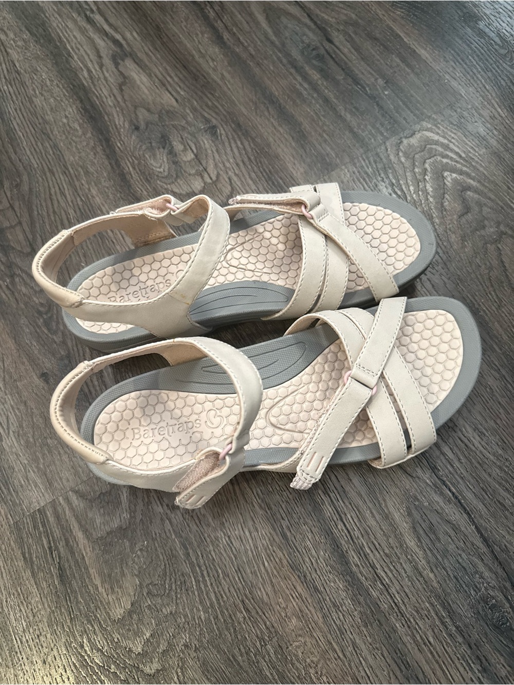 Baretraps Danny Comfort Sandals Blush Pink Adjustable Straps Size 7.5